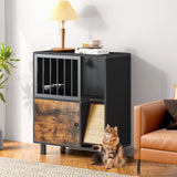 Dog Proof Cat Feeding Station, Cat Feeding Station, Pet Food Storage, Black
