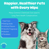 All-in-1 Dog Teeth Cleaning Wipes | Enzymatic Whitening + Micro Scrubbing Beads | Pet Dental Wipes & Finger Tooth Brushing Kit | Plant-Based Dental Care for Cats & Dogs (60 Count)