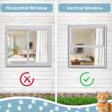 FunXplore Cat Window Box Weatherproof Catio Outdoor Cat Enclosure Perch with Side Detachable PVC Panels Bug-Proof Wire Grid Fits Double Hung Frames 25.4" to 43.3" Wide Sunbathing Napping Overlooking