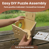 FAUBIC Large Wooden Squirrel House & Squirrel Box for Outside – DIY Nesting Box Kit with Predator Guard, Easy Assembly Weatherproof Animal Shelter, Tree-Friendly Straps & Backyard Wildlife Habitat