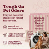 Glory Days Washing Machine Cleaner Tablets – Pet Hair Remover, Odor Eliminator & Descaler – Septic Safe, Plant-Based Formula for HE, Front Load & Top Load Washers – 12 Tablets, 6 Month Supply
