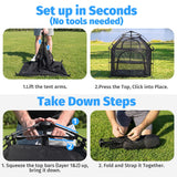 Catio Outdoor Cat Enclosure Pop up Cat Tower Tent Cat Playpen w/Breathable Mesh Portable Catio Kitten Pet Animal Play Pen Indoor Enclosed Kitty Patio Balcony Camping(Square)