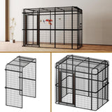 wonline 10FT Extra Large Bird Cage for Parakeets Outdoor Bird Aviary Parrot Cage with Perch, Walk-in Heavy Duty Birdcage for Macaws Canaries Parrots Budgie Lovebirds, Black