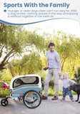 Sepnine 2 in 1 Pet Bicycle Trailer with a 6" Stroller Wheel Suitable for Small and Medium Dogs, Carrier Up to 66/88 LBS, Easy Folding Cart Frame, Quick Release Wheel, Universal Bicycle Coupler