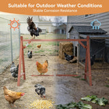 PETSFIT Wooden Chicken Perch with 2 Swings for 6-8 Chickens, Easy Assembly
