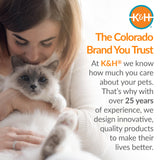 K&H PET PRODUCTS Self-Warming Cat Bed Pad, Self Heating Pad for Outdoor Cat Houses, Warming Mat for Indoor Pet Beds & Furniture, Reversible Blanket, Machine Washable - Small 21 X 17in Gray/ Black