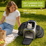 Cat Small Dog Pet Carrier Soft Sided Expandable Collapsible Puppy Crate