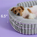 LE SURE Cute Dog Bed Medium Size Dog, Orthopedic Waterproof Medium Pet Beds with Sides, High Back Non-Slip Bottom and Egg-Crate Foam Pet Couch Sofa with Washable Removable Cover, Grey