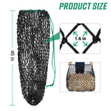MIYABALA Square Bale Hay Nets for Horses, Premium PE Slow Feed Net with 1.6" Hole, Suitable for 36x18x18 to 45x25x17 Inches Hay Bales, Drawstring Closure for Easy Loading