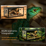 120-Gallon Acrylic Reptile Terrarium 48”x24”x24” – Durable Reptile Tank with Heat-Resistant Aluminum Frame, Smooth Dual Swinging Doors (No Sand/Debris Clogging) – Ideal for Lizards, Snakes & Geckos.