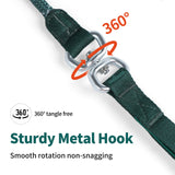 Dog Slip Lead Dog Leash, Heavy Duty No-Pull Training Leash w/Poop Bag Holder, Anti-Tangle, Multi-Handles & Reflective Thread for Small, Medium Dogs 4FT Green