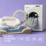 LE SURE Cute Dog Bed Medium Size Dog, Orthopedic Waterproof Medium Pet Beds with Sides, High Back Non-Slip Bottom and Egg-Crate Foam Pet Couch Sofa with Washable Removable Cover, Grey