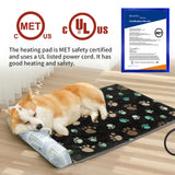 GOLOPET Large Dog Heating Pad 36x24 in with Smart Thermostat Switch and Power Line Protection Tube,Obtained MET and UL Dual Certification,Waterproof Pet Heating Pad for Dogs,with Plush Fabric Cover
