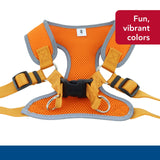 Coastal Pet Comfort Soft Reflective Wrap Adjustable Dog Harness - No-Pull Dog Harness for Small & Large Dogs - Sunset Orange - 5/8" x 16"–19"