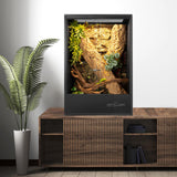 REPTIZOO 67 Gallon PVC Tall Reptile Tank, 24 x18x36 inch Large Reptile Terrarium for Gecko Lizard Chameleon Frog Snake, Enclosure Habitat with Sliding Door & Top Screen Ventilation
