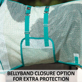 Schneiders Ripstop Nylon Mesh II Horse Fly Sheets | Optimal Airflow & UV Protection | Attached Neck Euro Bellyband | Color Teal | Size 70