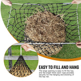 MIYABALA 2 PCS Slow Feed Hay Net,36 Inch Length Hay Nets for Horses, Goats,Sheep,Donkey,Premium PE Material Hay Feeder Net Easy to Hang with Top Drawstring