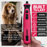 Diamondg Cordless Dog Nail Grinder with Quiet Sound & LED Tip for Large & Small Dogs, 4hrs. Runtime - Electric Dog Nail Trimmer, Heavy Duty Rotary Tool Alternative to Toenail Clippers & Filers