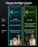 Torque X +30% Power Professional Dog Nail Grinder - Ultra-Quiet 30dB Dog Nail Trimmers, Powerful 7-Speed 16,000 RPM Motor (20k Force), Dual LED Lights, 12H+ Runtime, 3 Diamond Bits & Dust Cap