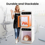 JirPet Pet Dryer Box, Pet Hair Dryer with Smart Chip Safety, 75L Dog Dryer Box with Quiet 40dB Drying, Auto Temp & Humidity Control, Strong Airflow for Long Hair Dogs & Cats, Professional Pet Dryer