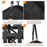 MIYABALA Ultra-Slow Feed Hay Bags for Horses,Two-Sided Premium Oxford Hay Bags with Large Opening,Top with Hook-and-Loop Closure,Adjustable Dual-Purpose Strap for Easy Hanging (Black, Large 1 Pack)