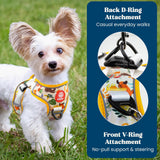 Petgrove Step in Small Dog Harness and Puppy Harness – No Pull No Choke Reflective Mesh Vest with Front & Back Clips for Tiny XXS and Extra Small Dogs (Modern Dog, XXXS)