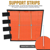 Fly Boots for Horses Set of 4,Extra Tough Mesh Horse Fly Boots with 2 Built-in Metal Supports,Breathable Fly Leggings for Horses with Fleece Trimming and Reflective Webbing (Orange, Medium)