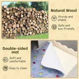 PETKNOWS Upgraded Guinea Pig Hideout and House, Easy to Assemble Wooden Guinea Pig Castle Small Animal House Bed with Stairs Suitable for Hamsters and Chinchilla