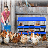 GarveeTech 10-Hole Poultry Nesting Box with Bracket & Egg Collection Tray, Chicken Laying Box with Ventilation Design for Hens & Ducks, Ideal for Backyard Coops and Small Farms