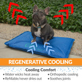 K&H Pet Products Cool Bed III Dog Cooling Mat, Indoor Outdoor Cooling Beds for Large Dogs, Chilling Pet Pad for in Home, Outdoor Houses, Crates, Yards, Porches - Large 44 X 32in Chill Blue
