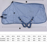 LEAFOREST Horse Mesh Fly Sheets - Lightweight Breathable Standard Neck UV Protection Sheet Blue, 63IN
