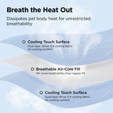 Bedsure Cooling Blanket for Small Dogs with Breathable Air-Core Fill Q-MAX>0.4 - Dog Cooling Mat Soft, Lightweight Pet Cat Throw Cold Blanket Washable for Summer, Beige, 25x35