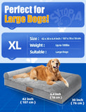 Sytopia 42 Inch Orthopedic Dog Bed for Large Dogs Washable, Chew Proof Dog Bed Extra Large Pet Bed with Removable Cover and Anti-Slip Bottom - XL