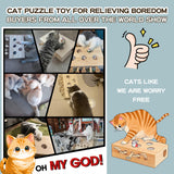Whack a Mole Cat Toy with Pop Up Mice - Interactive Puzzle Game & Scratch Board for Indoor Cats, Mental Enrichment and Exercise, Fun Cat Puzzle Box Toy