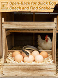 3 Pcs Nesting Boxes for Chickens - Safe & Easy Access Open Back Wooden Nesting Box, Easy to Assemble Chicken Coop Accessories for Hens Laying Eggs
