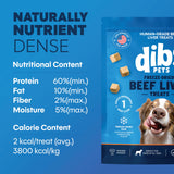 Dibs Pets Freeze-Dried Beef Liver Dog Treats, 100% USA-Sourced Beef Liver, Made in USA, Single-Ingredient High-Protein Training Treats & Meal Topper, Grain-Free, No Additives, 4 oz