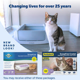 PetSafe ScoopFree Crystal Litter Tray Refills – Lavender Crystals, 3-Pack – Disposable Tray – Includes Leak Protection & Low Tracking Litter – Absorbs Odors on Contact