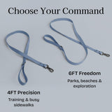 Fei & Eve Waterproof Dog Leash - 6FT, Odor-Free PVC Material, Easy to Clean, 360° Swivel Hook, Suitable for Small, Medium & Large Dogs, Dusk Blue