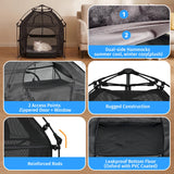Catio Outdoor Cat Enclosure Pop up Cat Tower Tent Cat Playpen w/Breathable Mesh Portable Catio Kitten Pet Animal Play Pen Indoor Enclosed Kitty Patio Balcony Camping(Square)