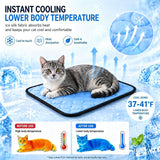 SZEE Cat Window Perch, Cooling Window Cat Bed with Reversible Ice Silk Mat, Foldable Pet Perch Hammock with Sturdy Wooden Frame & Large Suction Cup, with Soft Flannel Plush Backing for All-Season Use
