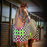 Jeffers Expression Fleece Cooler for Horses, Standard Neck, Skater Cowgirl 75"- Equine Towel Blanket, Moisture Absorbent, Light Weight, Best for Drying, Exercise, Bathing, Adjustable Belly Bands