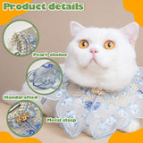 Leo Kitty Photo‑Ready Silky Pet Bandana Scarf Cape for Cats & Small Dogs – Butterfly Embroidery, Cat Halloween/Christmas Costumes Accessory, Gift-Ready