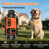 Citronella Dog Training Collar [1*Refill Spray] 1000FT Citronella Dog Bark Collar with Remote Innovative with Beep/Spray/Vibration 1-6 Levels for All Breeds 4 Training Modes Citronella Collar