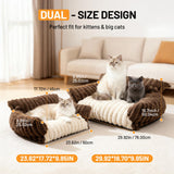 BUMUBI Cat Bed Washable Pet Chair - Large Fluffy Supportive Cat Sofa for Indoor-Medium Dog Bed with Removable Cover