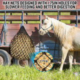 MIYABALA 2 PCS Slow Feed Hay Net,36 Inch Length Hay Nets for Horses, Goats,Sheep,Donkey,Premium PE Material Hay Feeder Net Easy to Hang with Top Drawstring