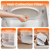 JirPet Pet Dryer Box, Pet Hair Dryer with Smart Chip Safety, 75L Dog Dryer Box with Quiet 40dB Drying, Auto Temp & Humidity Control, Strong Airflow for Long Hair Dogs & Cats, Professional Pet Dryer