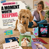 HEELAY Dog Moments Daily Connection Cards for Dog Owners, 50 Interactive Bonding Activities and Reflection Prompts, Includes Wooden Display Stand, Meaningful Gift for Dog Moms, Dog Dads and Pet Lovers