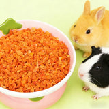 Tyotrbs Freeze-Dried Carrot Granules Rabbit Chew Toys, Hamster & Gerbil Treats Bunny Treats Small Animal Molar Toys for Guinea Pig Hamster Bunny Chinchilla Gerbil, 200g / 7.05oz