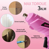 Electric Screwdriver Cordless, 40Pcs Pink Tool Set