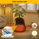 COZIWOW Copod8 Space Capsule Cat Bed with Smart Ozone Deodorization, All-Season Heated Mat, Original Replaceable Cat Scratcher, Convertible Planter Design (Black)